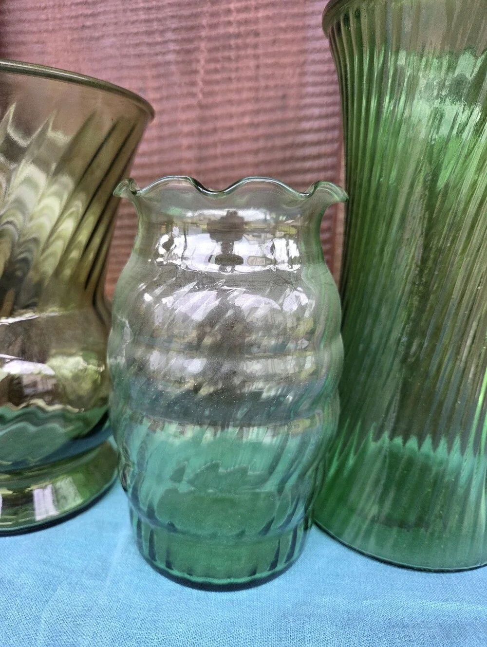 Vintage green glass